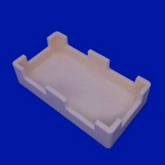 ceramic crucible with notch