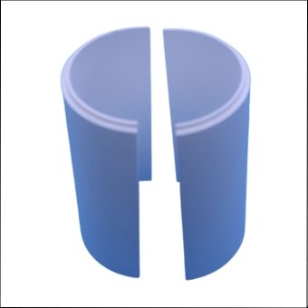 Half-open boron nitride tube