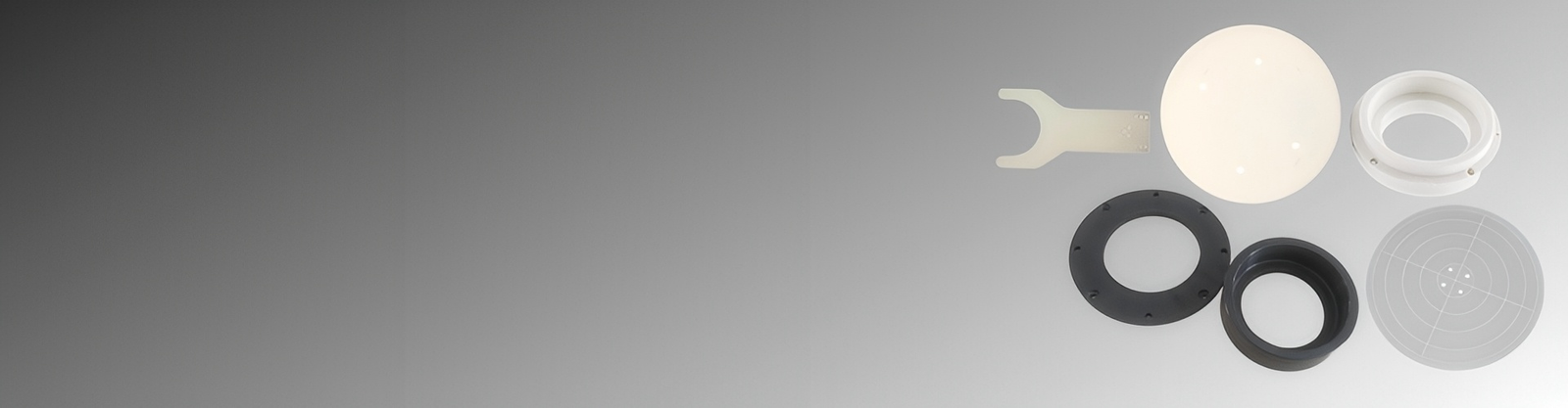 Semiconductor ceramic components: chamber liners, vacuum chucks, robotic end effectors, and wafer carriers.