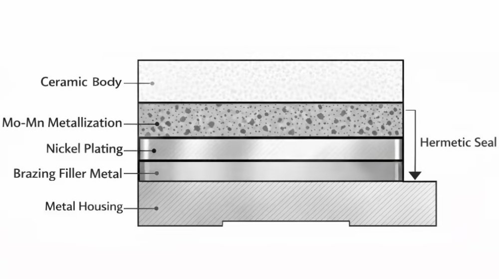 Typical Interface Structure in Ceramic-to-metal Sealing