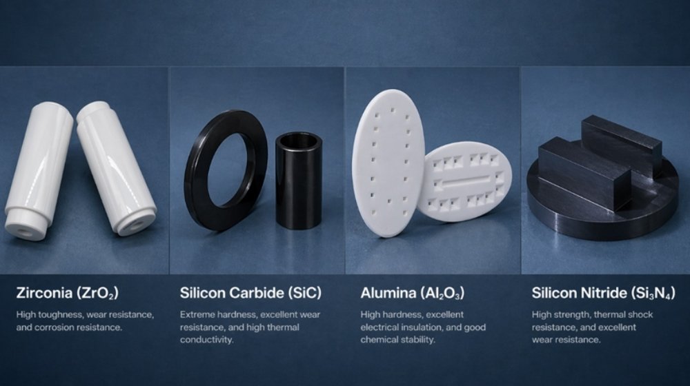 zirconia silicon carbide alumina silicon nitride ceramic components