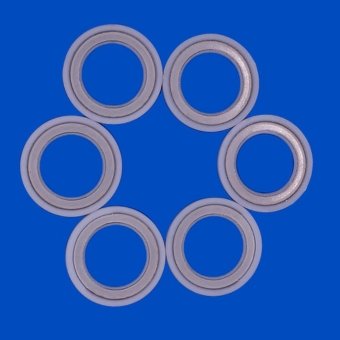 End face partial metallized ceramic rings