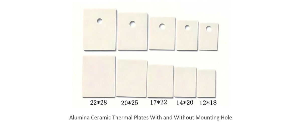 Alumina Ceramic Thermal Plates With and Without Mounting Hole