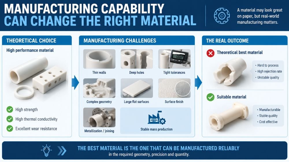 Manufacturing Can Change the Practical Choice