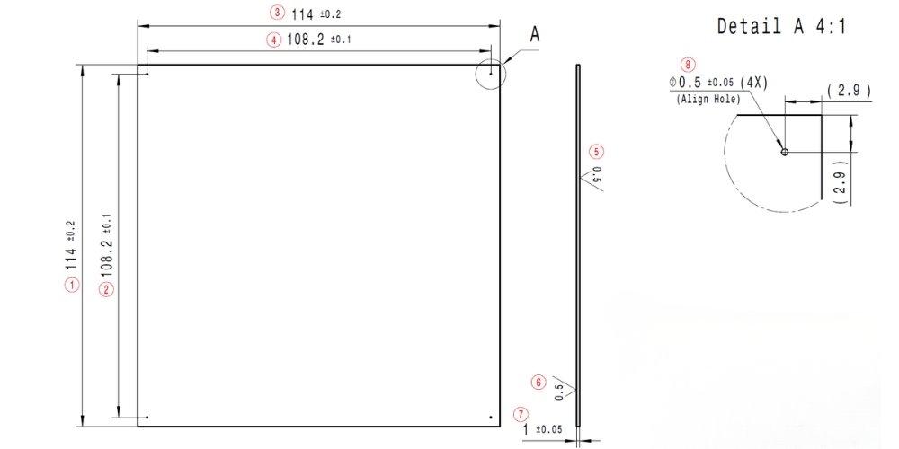 Standard Size AlN Substrate-drawing