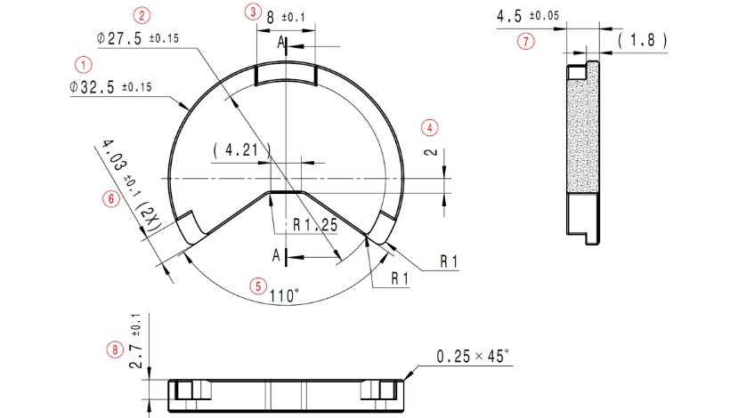 ceramic Valve-rotor drawing