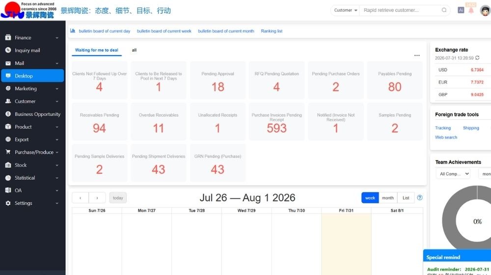ERP system user interface