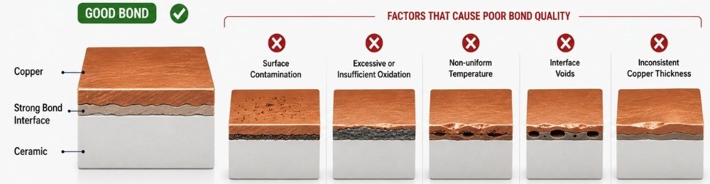 Poor Copper Bond Quality for DBC substrates