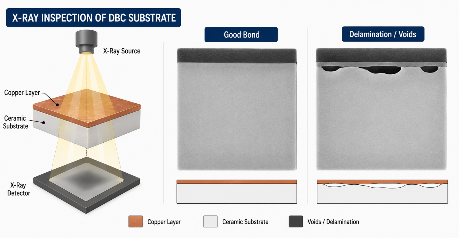 X-ray inspection of DBC substrates