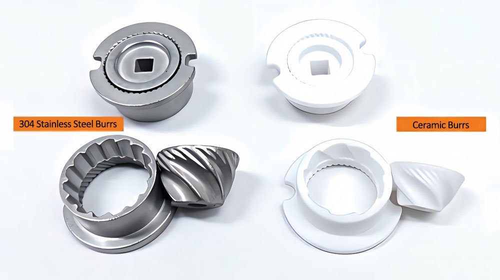Comparison between ceramic burrs and 304 stainless steel burrs