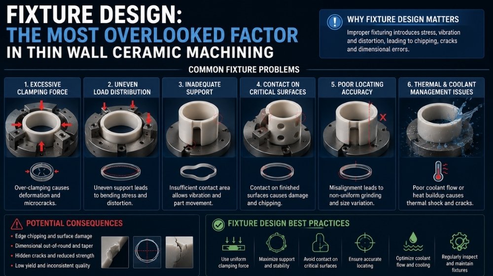 fixturing problems for thin wall ceramic machining