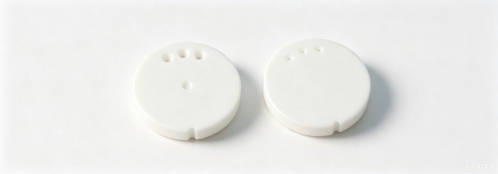 Precision machined alumina ceramic sensor housing with custom holes