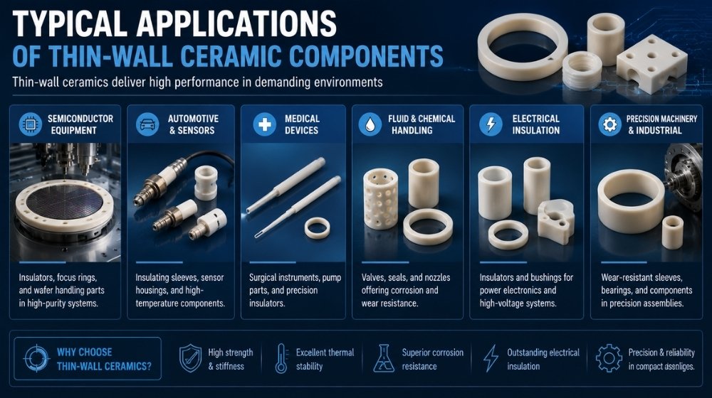 typical applications of thin-wall ceramic components