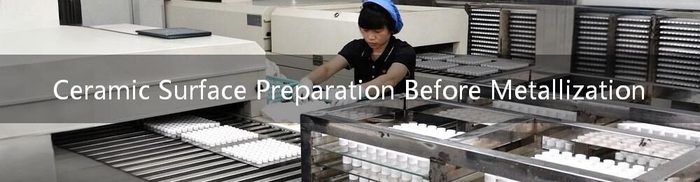 Ceramic components being handled on a manufacturing production line